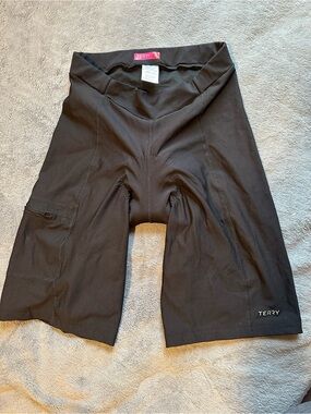TERRY, Women's Black Bike Shorts with Pocket